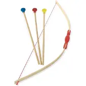 Vilac houten boog met 3 pijlen - speelgoed schietset voor kinderen.