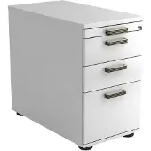 Hjh OFFICE PRO SIGNA SC40 SG - Rolcontainer Wit Hout met ophangsysteem Greeplijst kunststof