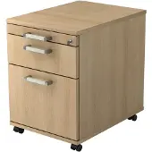 Hjh OFFICE PRO SIGNA AC20 CE - Rolcontainer Hout Eiken met ophangsysteem Chrome metaal handgreep