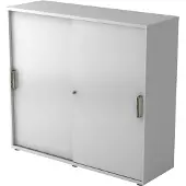 Hjh OFFICE PRO BETA 1753S - Grijs Hoogte van de map | 3 OH Schuifwandkast Greeplijst kunststof