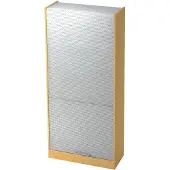 Hjh OFFICE PRO SIGNA R90 RE - Beuken/Zilver Roldeurkast Hoogte van de map | 5 OH Rail handvat (kunststof)