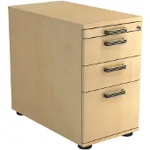 Hjh OFFICE PRO SIGNA SC40 SG - Rolcontainer Esdoorn Hout met ophangsysteem Greeplijst kunststof