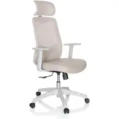 Hjh OFFICE Bureaustoel / draaistoel MIKEO W Netstof / Stof beige