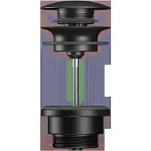 Keuco - Afvoerplug, Click-Clack, mat zwart 59902370000