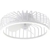 Brilliant G80920/05: LED-plafondlamp met ventilator, 48 cm, wit, metaal/kunststof, wit, LED geïntegreerd