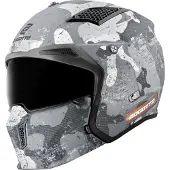 Bogotto Radic Camo 22.06 Mat Wit Motorhelm Maat M
