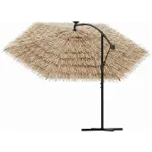 vidaXL Parasol met stalen paal 290x290x238 cm bruin