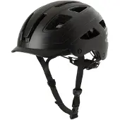 Agu Cit-E - Helm - Unisex - Zwart - 52-58cm - Met LED-achterlicht - Direct-dial verstelsysteem - 13 ventilatieopeningen - Beschermend klepje - Gerecycled materiaal