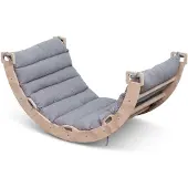 Buxibo Klimbrug/Klimboog van hout, inclusief kussen – Montessori klimrek – Natuurlijk hout – Kinderspeelgoed – 97 x 47 x 52 cm
