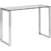 Emob Sidetable Nicola 110cm - glazen blad/metaal