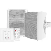 Vision TC3-AMP+SP-1800, 3-weg, 2.0 kanalen per kanaal, Kabel, 50 W, 80 - 20000 Hz, Wit