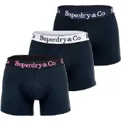 Superdry heren 3P boxer trunks blauw II