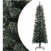 vidaXL Kunstkerstboom met standaard smal 120 cm PVC groen