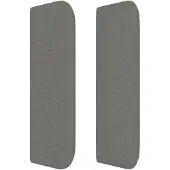 vidaXL Hoofdbord LED 203x16x78/88 cm stof donkergrijs