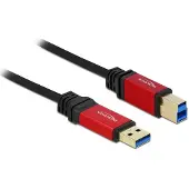 DeLOCK USB-A naar USB-B kabel - USB3.0 - tot 2A / zwart - 2 meter