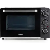 Domo DO807GO electric mini oven - 20 L - black - top and bottom heat - 120 min timer - 1300W
