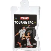 Tourna Tac Overgrip-pakket van 10 (zwart, extra groot)