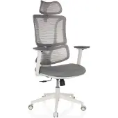 MyBuero Bureaustoel / draaistoel ERGOMY W zitting stof / rugleuning mesh grijs