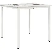 vidaXL Eettafel Wit 80 x 80 x 75 cm Massief grenenhout