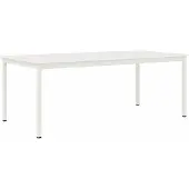vidaXL Eettafel Wit 200 x 100 x 75 cm Massief grenenhout