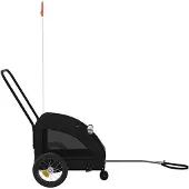 vidaXL Hondenfietstrailer oxford stof en ijzer zwart