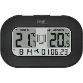 TFA-Dostmann Funk-Thermometer COOL@HOME 30.3046.01 Draadloze thermometer digitaal Zwart