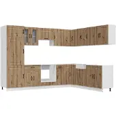 vidaXL 14-delige Keukenkastenset Kalmar bewerkt hout artisanaal eiken