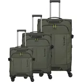 Travelite Briize 4 wielen Kofferset 3-delig met uitbreidingsplooi olijf