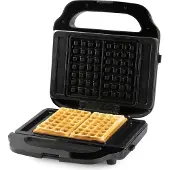 Domo DO9291C Big Snack XL 3-in-1 - Wafelijzer - Tosti-ijzer - Contactgrill - PFAS-vrij - 1400 W - Mat Zwart