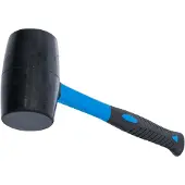 Bgs Gummihammer Fiberglasstiel schwarzer Kopf Ø 70 mm 900 g