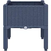 vidaXL Plantenbak met poten 40x40x42 cm polypropeen bruin