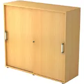 Hjh OFFICE PRO BETA 1753S - Beuken Hoogte van de map | 3 OH Schuifwandkast Chrome metaal handgreep