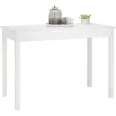 vidaXL Eettafel 110x55x75 cm massief grenenhout wit