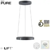 Neuhaus PURE Ronde hanglamp Pure E-Clipse grijs Ø 50cm