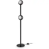 Ideal Lux Vloerlamp Bloom, zwart, Woon-/ Eetkamer, metaal, vloerlamp