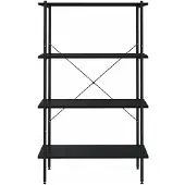 vidaXL Opbergrek 4-laags 80x40x130 cm zwart
