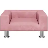 vidaXL Hondenmand 50x40x26,5 cm fluweel roze