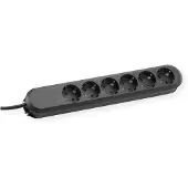 Bachmann stekkerdoos "SMART", 6-voudig, zwart