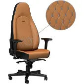 Noblechairs ICON Echtlederen Gaming Stoel Zwart/Beige