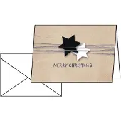 Sigel Christmas Wrapping Kerstkaart Bruin 25 Stuks