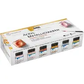 Kreul Metallic Glamour Living Set acrylverf 6 x 20 ml