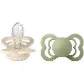 BIBS Supreme fopspeen - maat 2 - Ivory / Sage (2 stuks) unisex