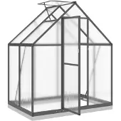 vidaXL Tuinkas met basisframe 169x114x202 cm aluminium antracietkleur