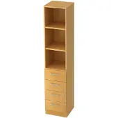 Hjh OFFICE PRO SIGNA G 7600 RE - Beuken Hoogte van de map | 5 OH Kast met 4 lades Rail handvat (kunststof)