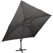vidaXL Zwevende parasol met dubbele bovenkant antraciet 400x300 cm