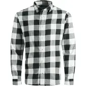 Jack & Jones Overhemd 'Gingham' zwart / wit