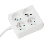 Velleman Bloc multiprise, 4 prises - carré eb22