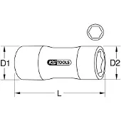 Ks Tools 1172403 117.2403 Zeskant Verwisselbare kop Geïsoleerd 5/16 5/16 1/4