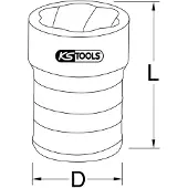 Ks Tools 9131408 9131408 Kracht-dopsleutelinzet 8.0 mm 1/4 1/4 (6,3 mm)