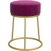 vidaXL Hocker rond fluweel paars